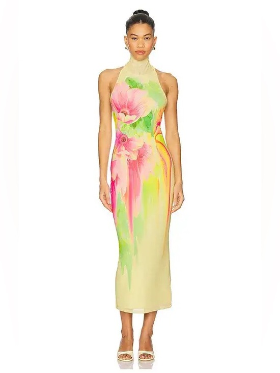 AFRM Dresses & Skirts - AFRM Olimpia Halterneck Dress Size Large